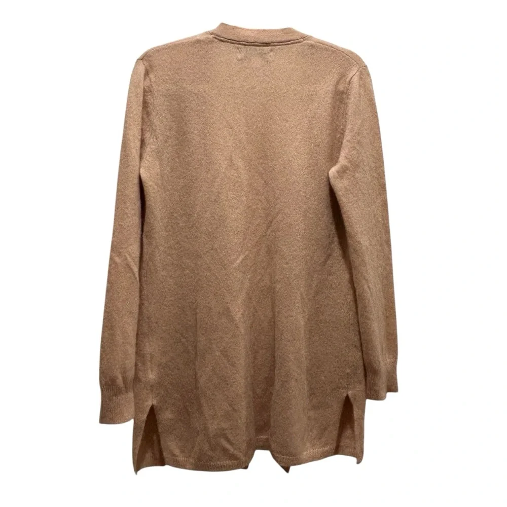 Magaschoni Cashmere Tan Long Cardigan Sweater - Medium - Picture 2 of 11